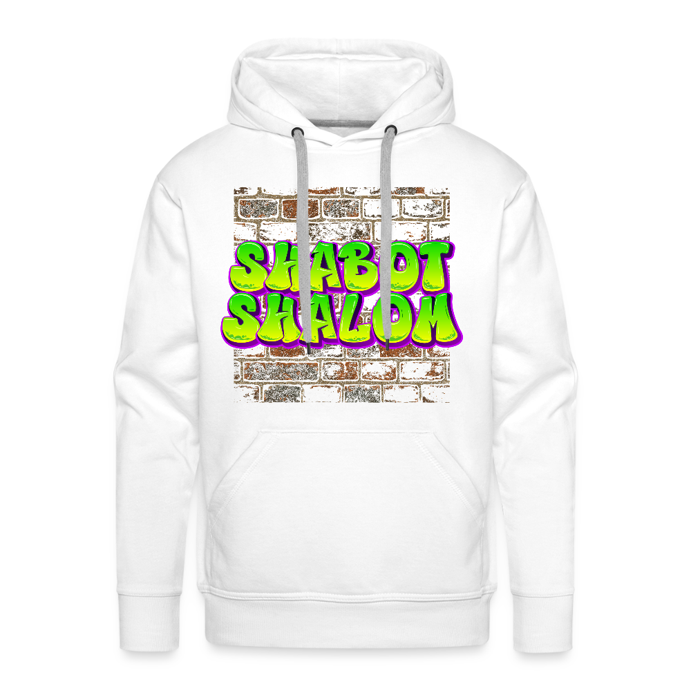 Shabot Shalom Brick 770 Graffiti Men’s Premium Hoodie - white