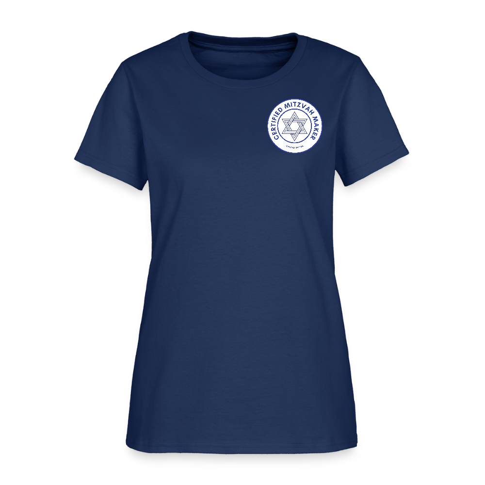 Certified Mitzvah Maker Badge Women's T-Shirt -  blue dusk