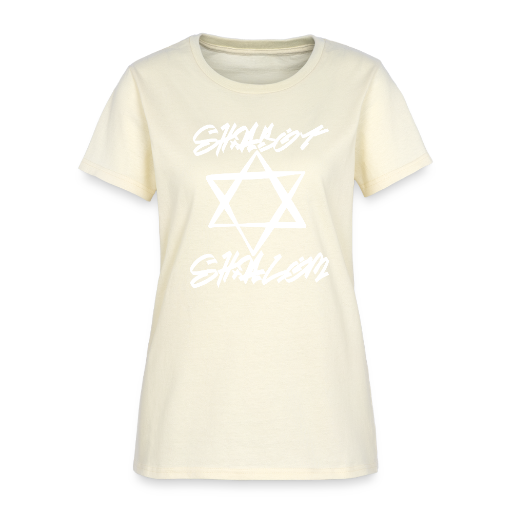 Shabbat Shalom Graffiti Light Star Women's T-Shirt - off white