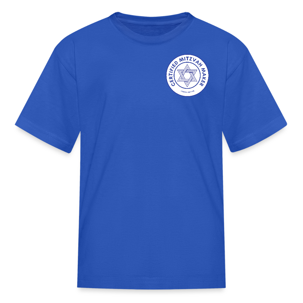 Certified Mitzvah Maker Badge Kids' T-Shirt - royal blue