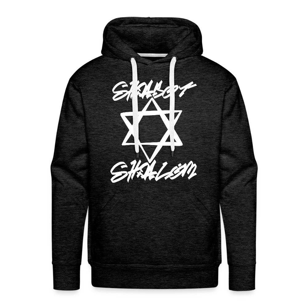 Shabbat Shalom Graffiti Light Star Men’s Premium Hoodie - charcoal grey