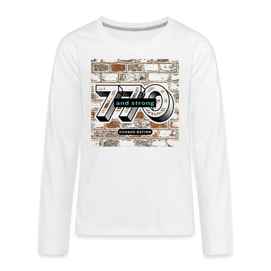 770 And Strong Kids' Premium Long Sleeve T-Shirt - white