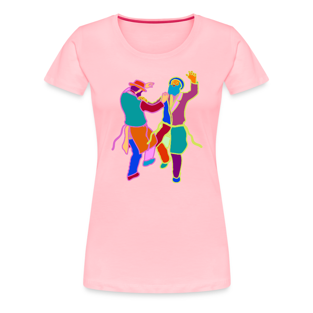 Colorful Dancing Rabbis Women’s Premium T-Shirt - pink
