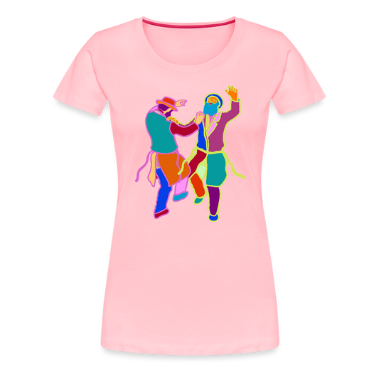 Colorful Dancing Rabbis Women’s Premium T-Shirt - pink
