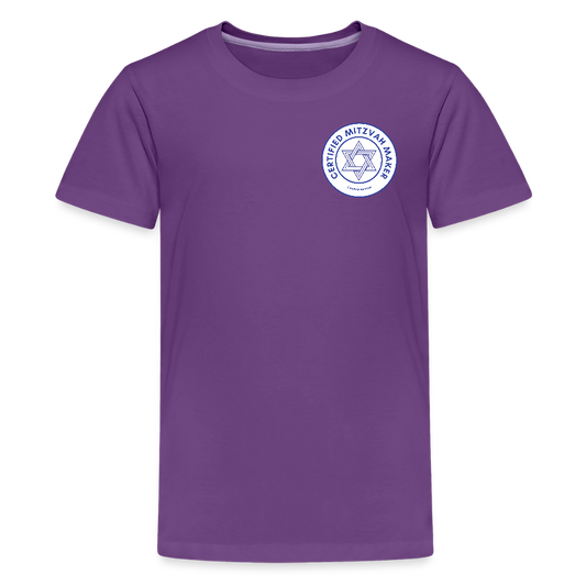 Certified Mitzvah Maker Badge Kids' Premium T-Shirt - purple