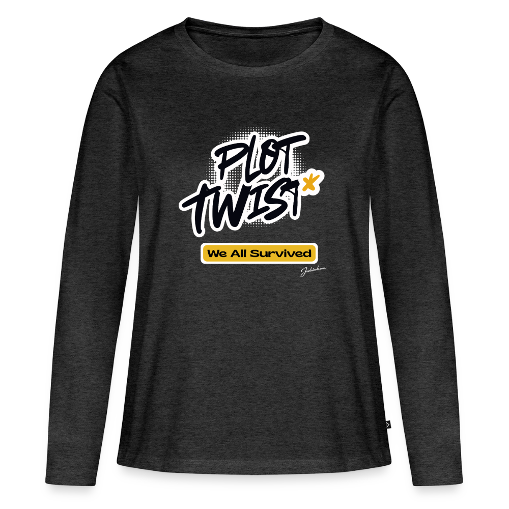 Plot Twist Women's Premium Long Sleeve T-Shirt - heather anthracite
