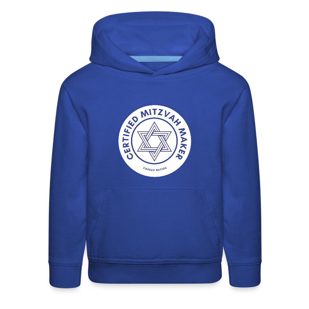 Certified Mitzvah Maker Kids‘ Premium Hoodie - royal blue