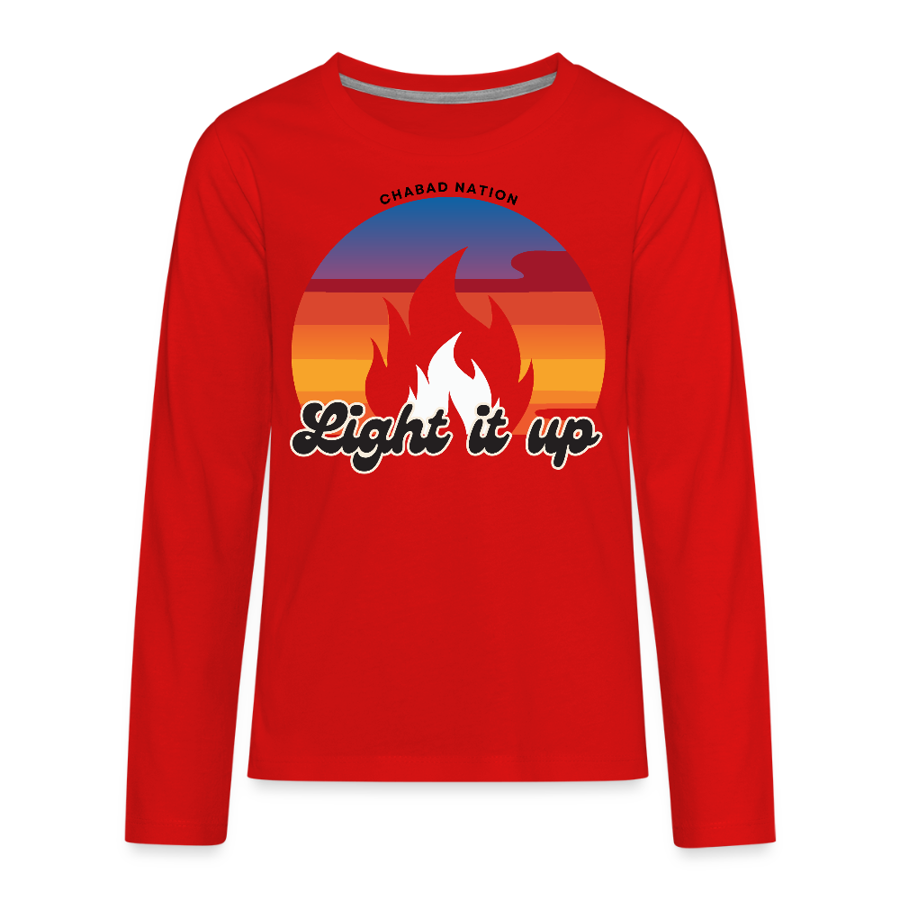 Light It Up Kids' Premium Long Sleeve T-Shirt - red