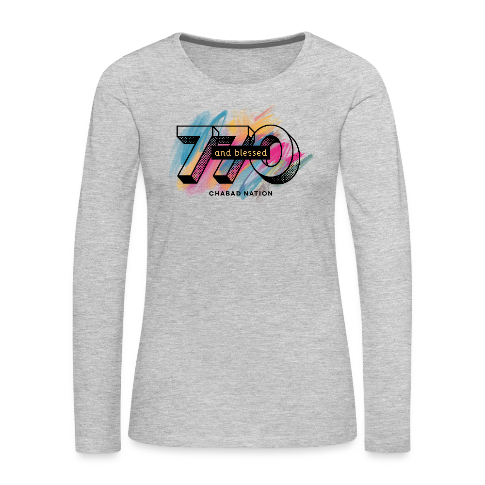 770 And Blessed Women's Premium Long Sleeve T-Shirt - heather gray