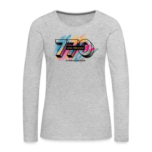 770 And Blessed Women's Premium Long Sleeve T-Shirt - heather gray