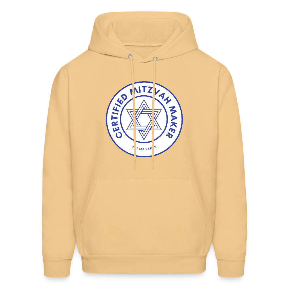 Certified Mitzvah Maker Men's Hoodie - light gold 