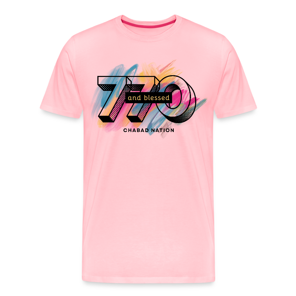 770 And Blessed Men's Premium T-Shirt - pink