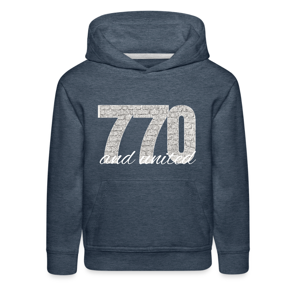 770 And United Light Kids‘ Premium Hoodie - heather denim