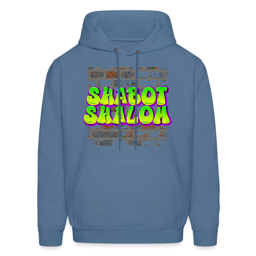 Shabot Shalom Brick 770 Graffiti Men's Hoodie - denim blue