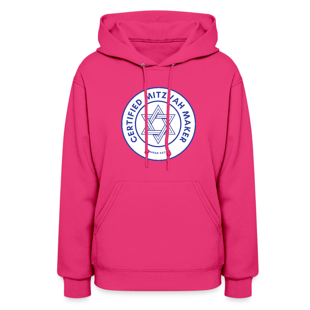 Certified Mitzvah Maker Women's Hoodie - fuchsia