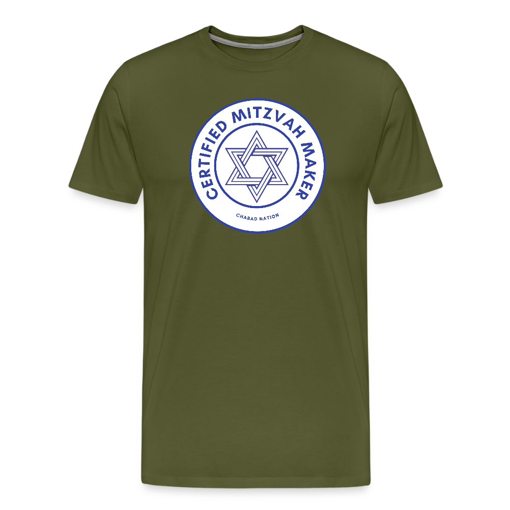 Certified Mitzvah Maker Men's Premium T-Shirt - olive green
