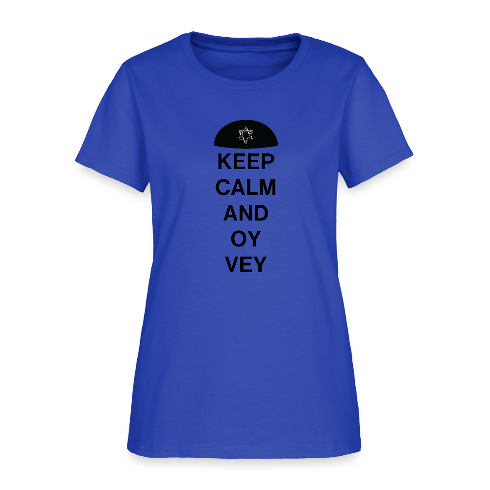 Keep Calm and Oy Vey Women's T-Shirt - royal blue