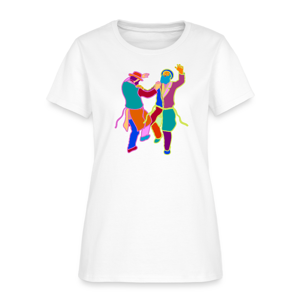 Colorful Dancing Rabbis Women's T-Shirt - white