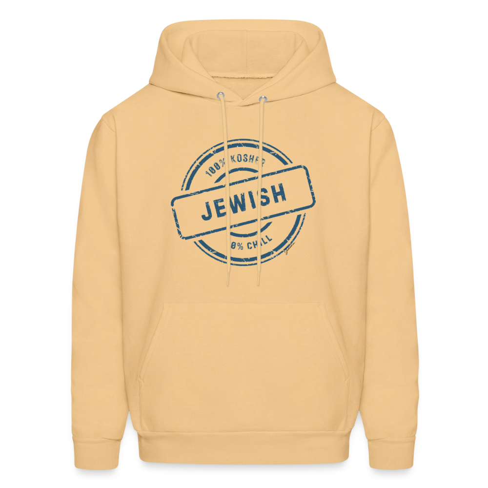 100% Jewish Men's Hoodie - light gold 