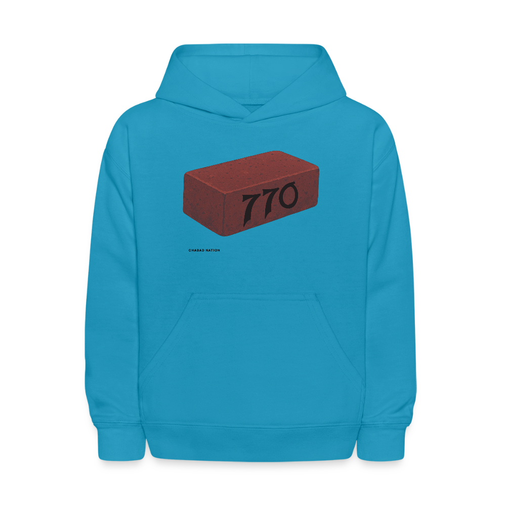 770 Solid Brick Kids' Hoodie - turquoise