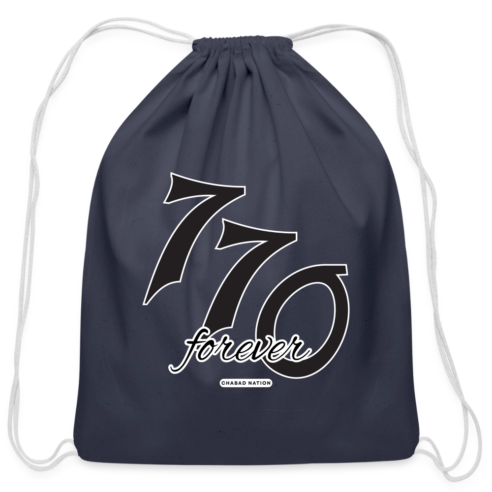 770 Forever Cotton Drawstring Bag - navy