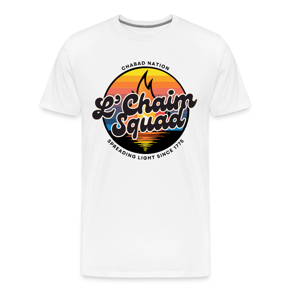 L’Chaim Squad – Spreading Light Men's Premium T-Shirt - white