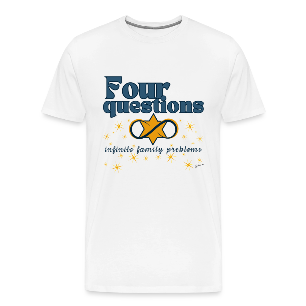 Four Questions Men's Premium T-Shirt - white