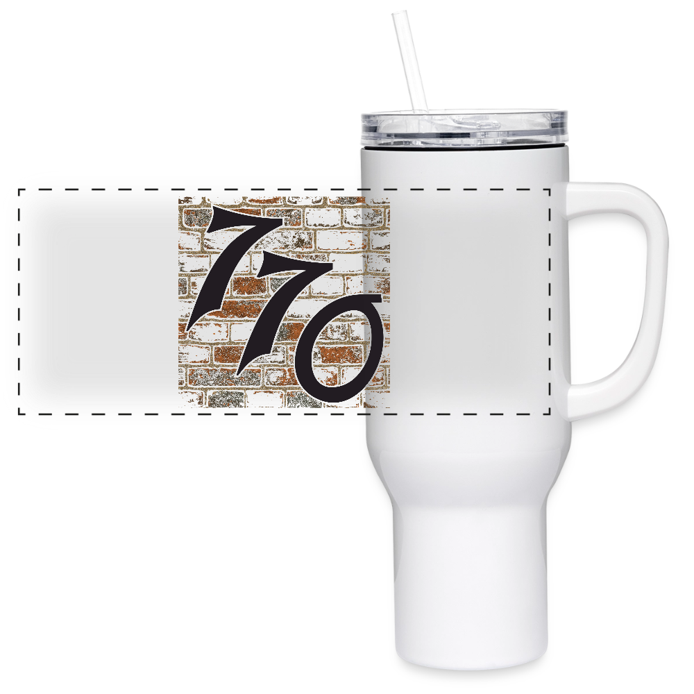 770 Brick Wall 40 oz Travel Tumbler - white