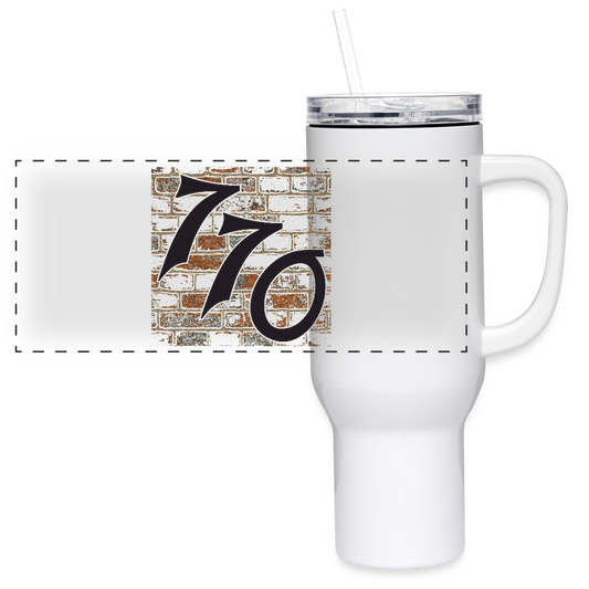770 Brick Wall 40 oz Travel Tumbler - white