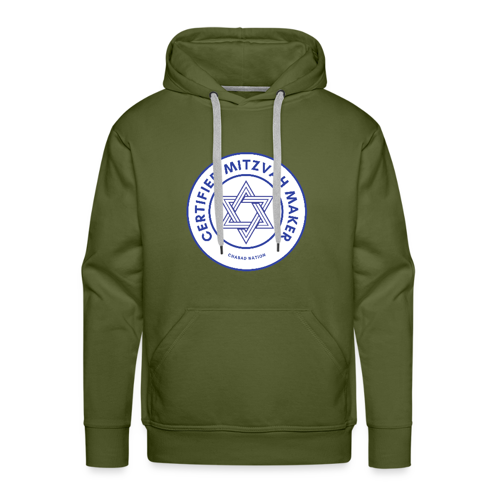 Certified Mitzvah Maker Men’s Premium Hoodie - olive green