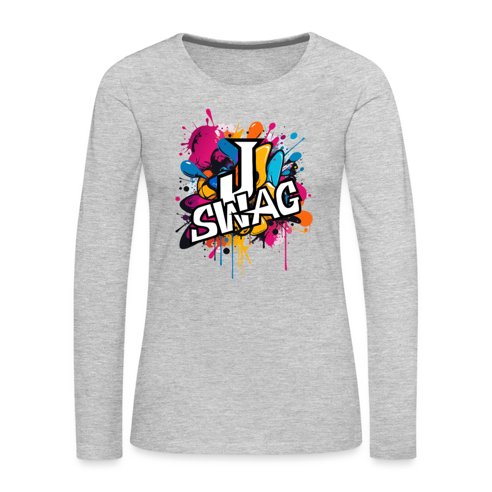 Jswag Logo  Women's Premium Long Sleeve T-Shirt - heather gray