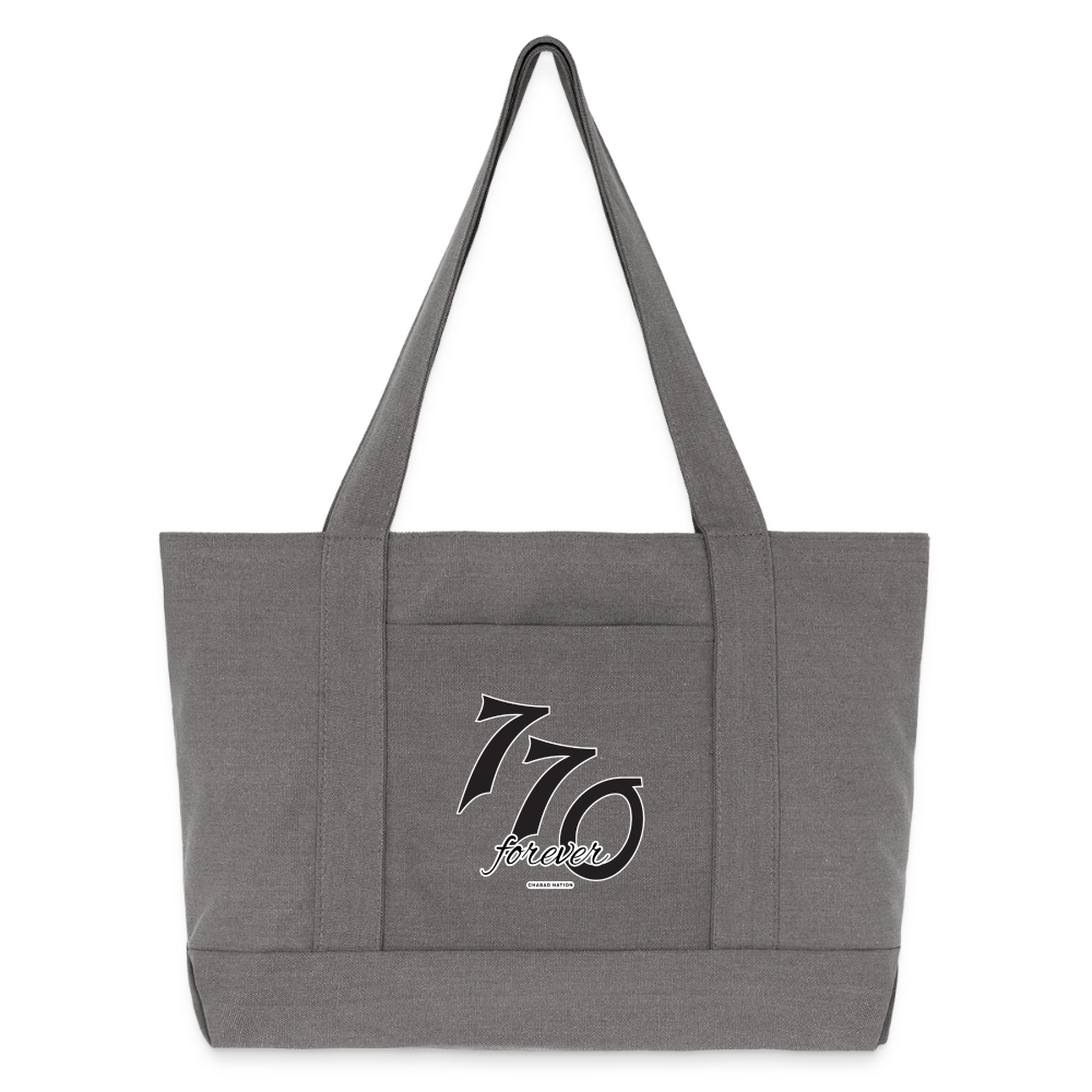 770 Forever Cotton Pigment Dyed Tote Bag - charcoal grey