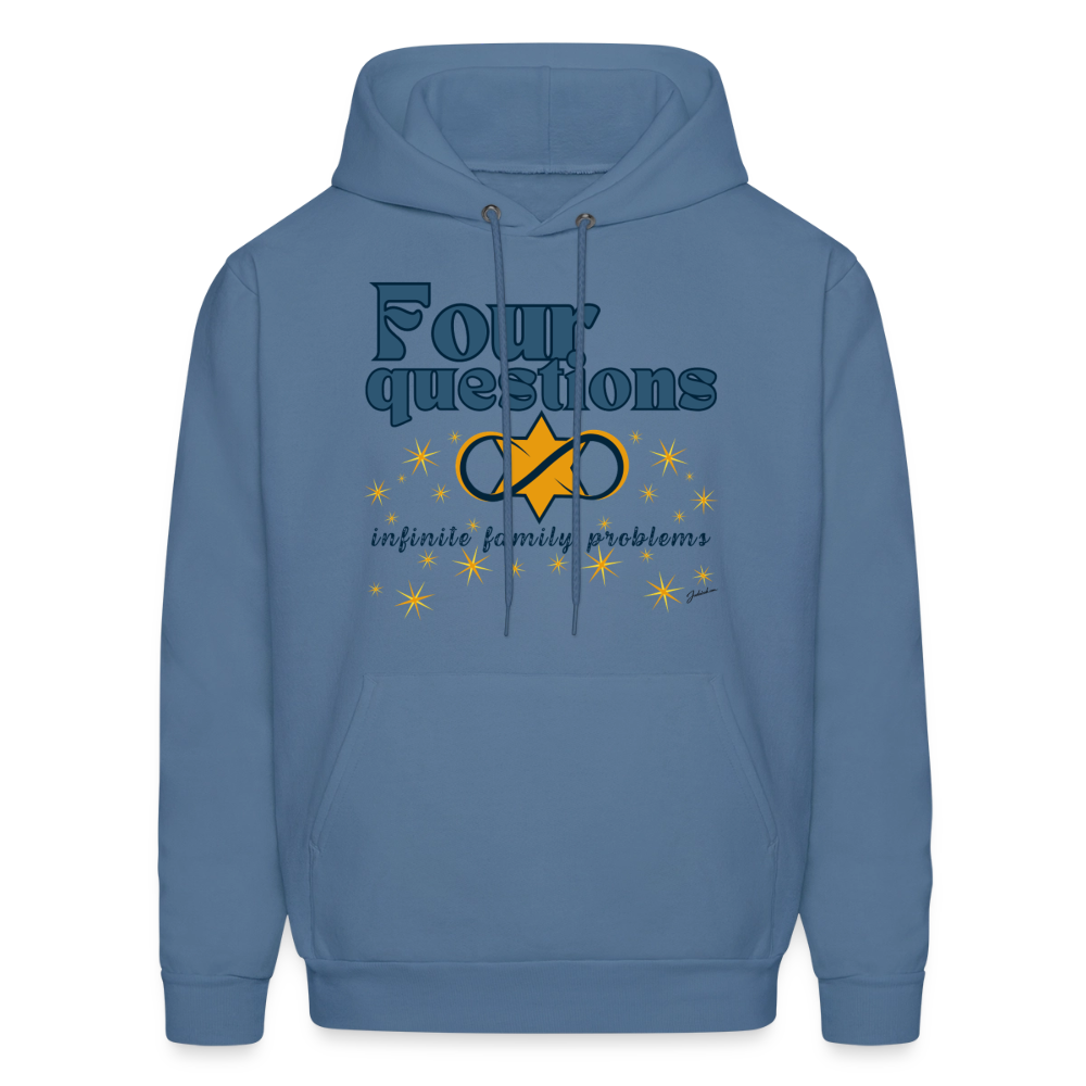 Four Questions Men's Hoodie - denim blue