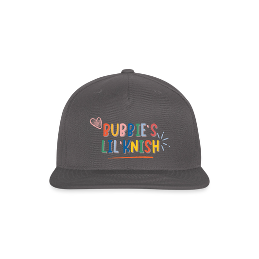 Bubbie's Lil' Knish Snapback Baseball Cap - dark grey
