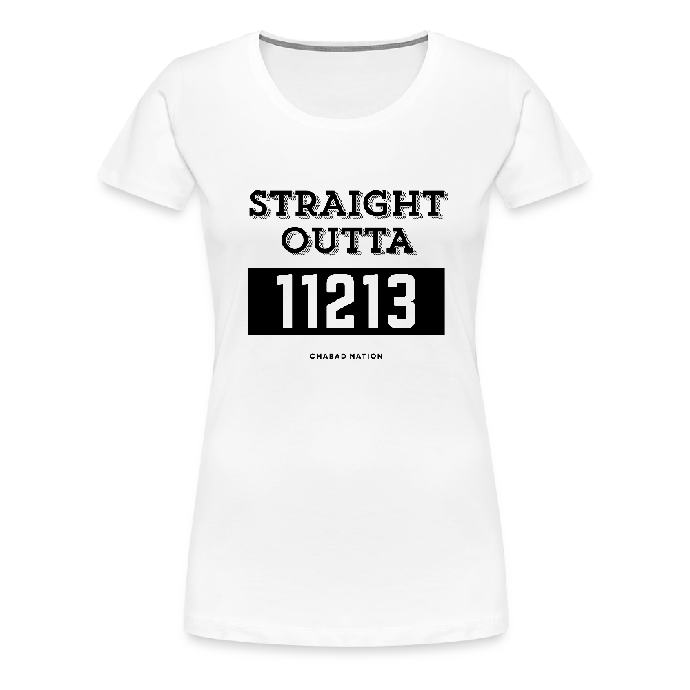 Straight Outta 11213 Women’s Premium T-Shirt - white