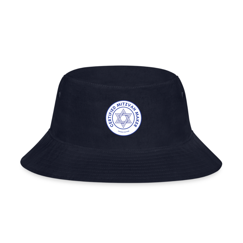 Certified Mitzvah Maker Bucket Hat - navy
