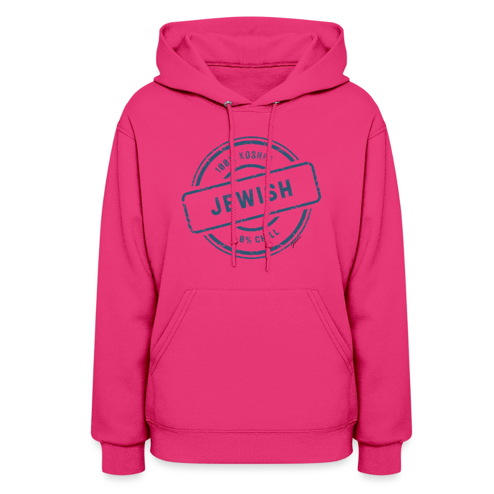 100% Jewish Women's Hoodie - fuchsia