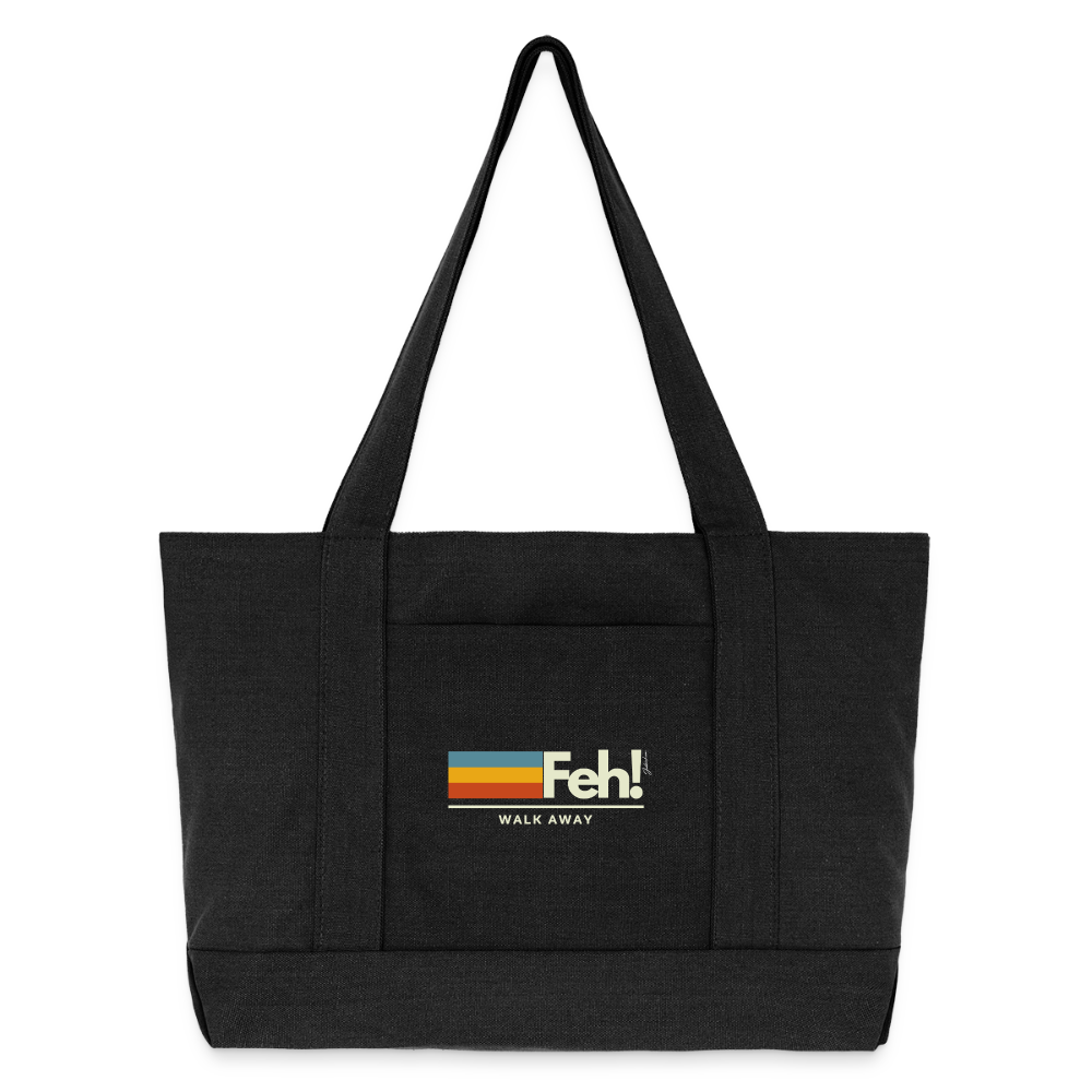 Feh! Cotton Pigment Dyed Tote Bag - washed black