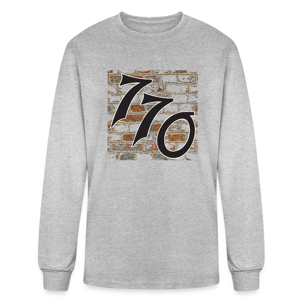 770 Brick Wall Men's Long Sleeve T-Shirt - heather gray