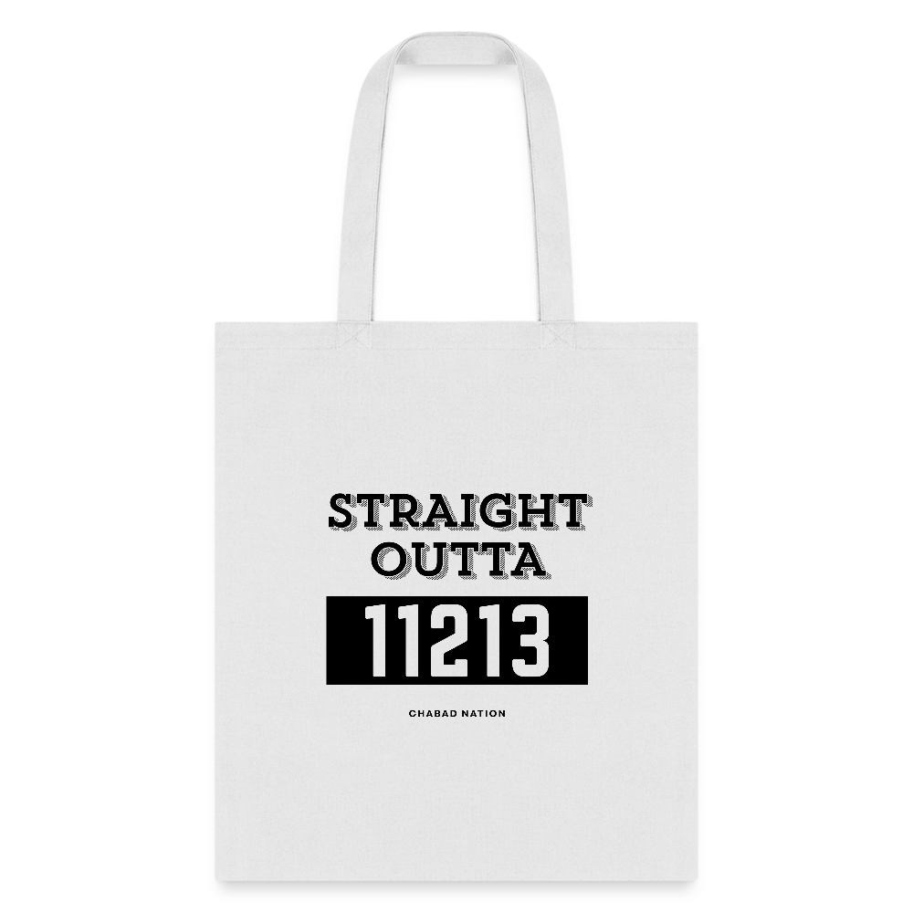 Straight Outta 11213 Tote Bag - white