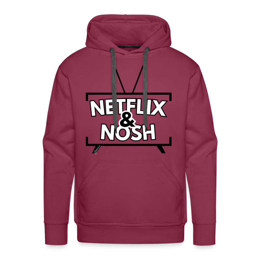 Netflix & Nosh Men’s Premium Hoodie - burgundy