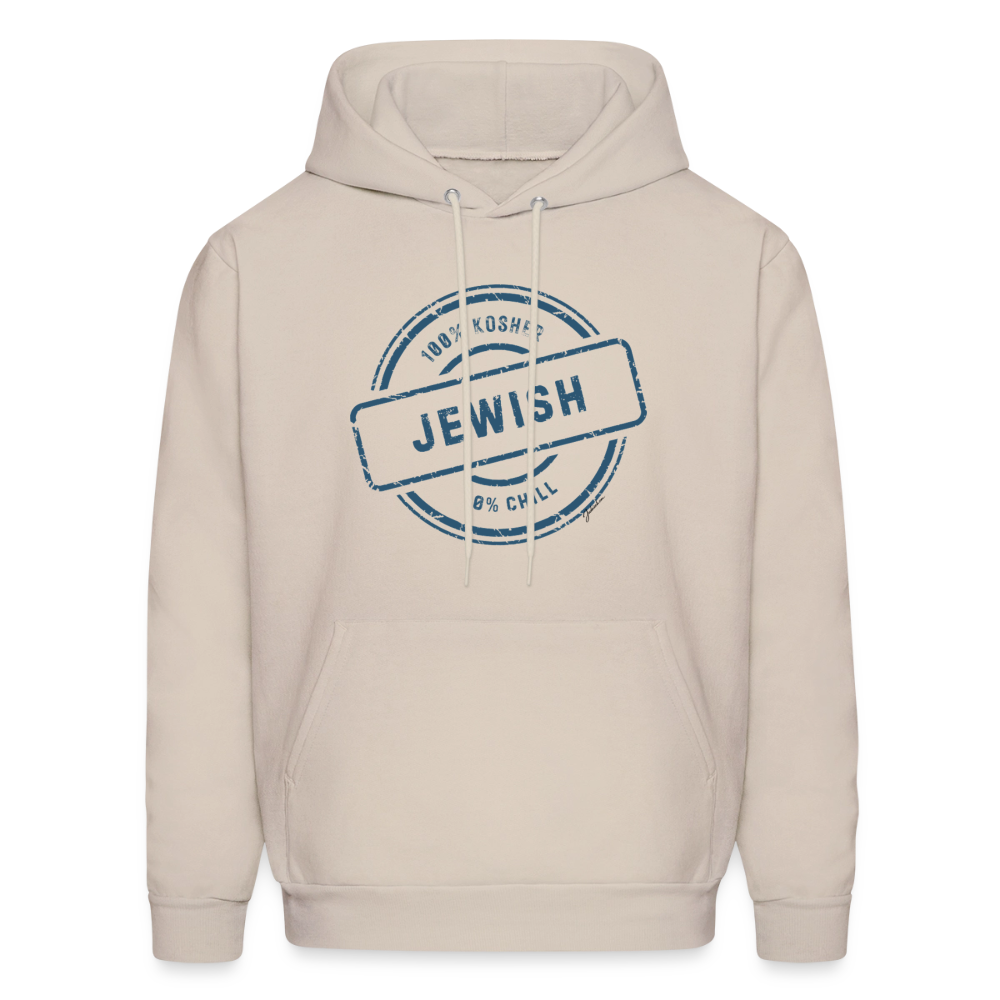 100% Jewish Men's Hoodie - Sand