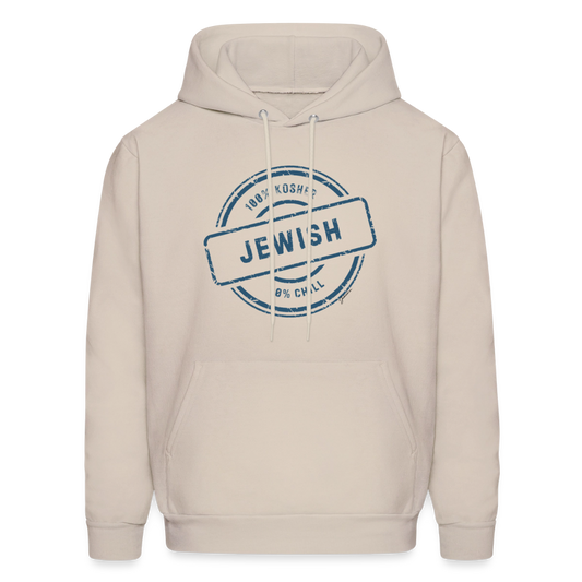100% Jewish Men's Hoodie - Sand