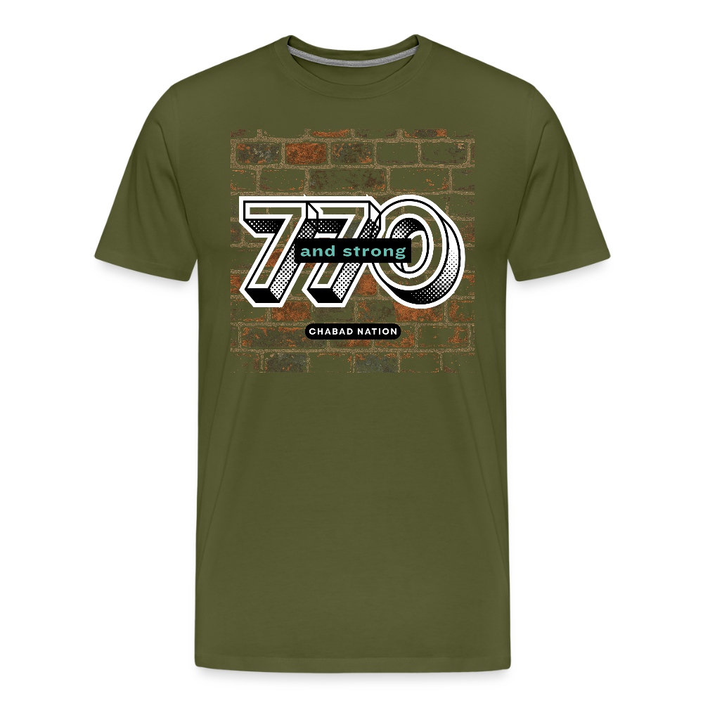 770 And Strong Men's Premium T-Shirt - olive green