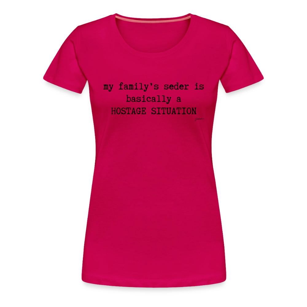 Seder Hostage Women’s Premium T-Shirt - dark pink