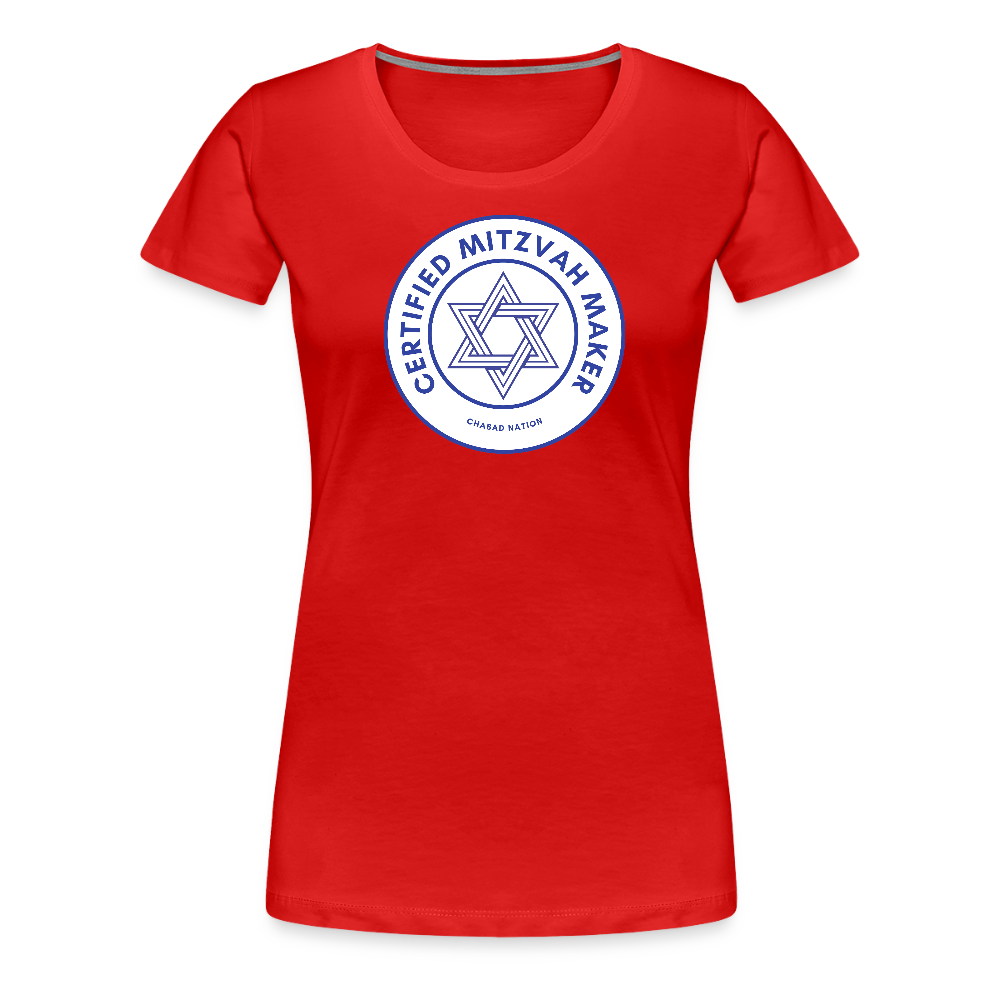 Certified Mitzvah Maker Women’s Premium T-Shirt - red