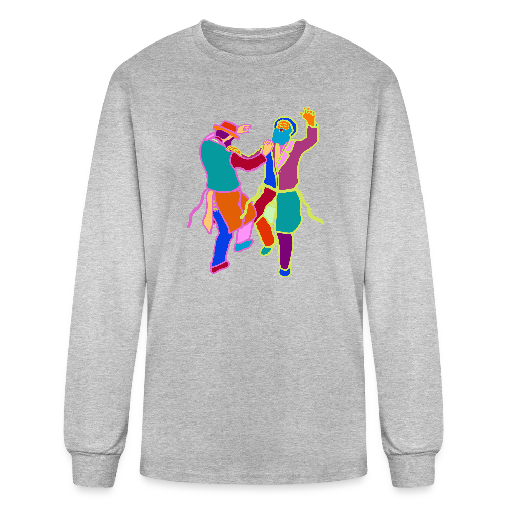 Colorful Dancing Rabbis Men's Long Sleeve T-Shirt - heather gray