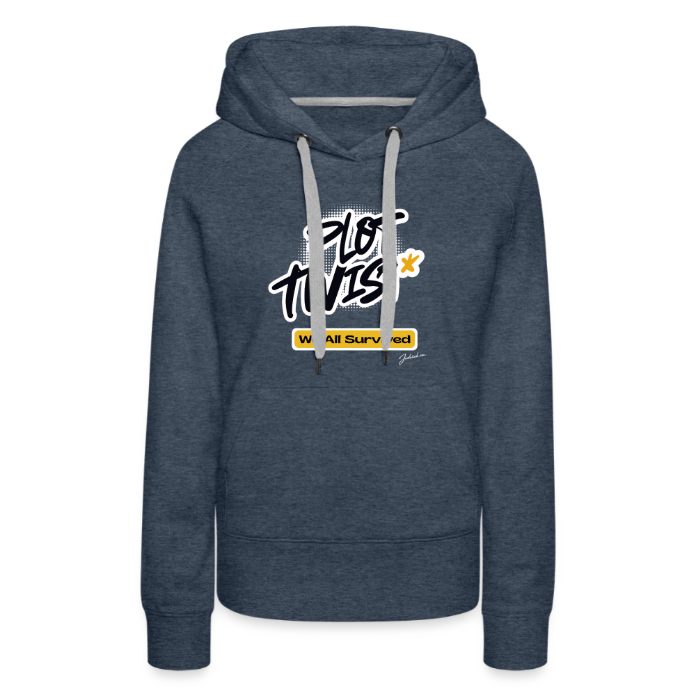 Plot Twist Women’s Premium Hoodie - heather denim