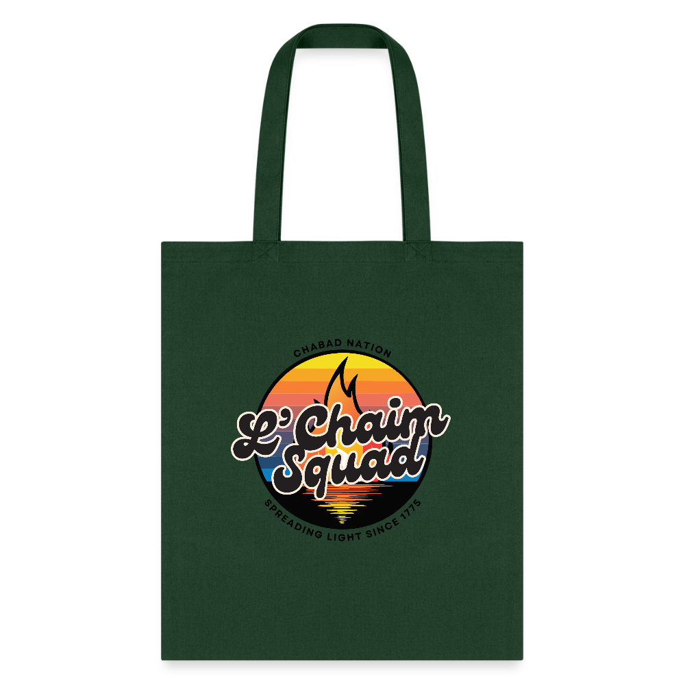 L’Chaim Squad – Spreading Light Tote Bag - forest green