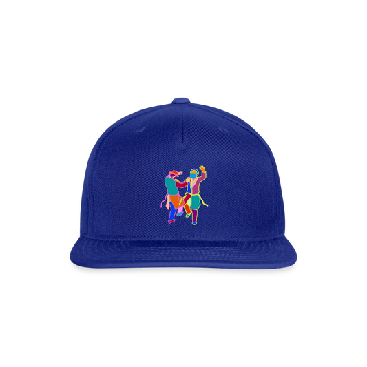 Colorful Dancing Rabbis Snapback Baseball Cap - royal blue